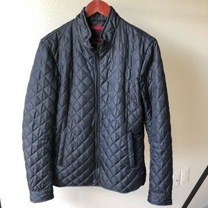 Zara Men’s Quilted Navy Jacket, Size M